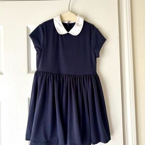 Polo by Ralph Lauren Navy Dress with White Peter Pan Collar